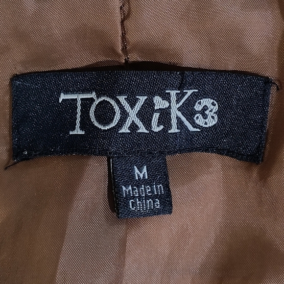 Toxik3 Women's Medium Brown Classic Motorcycle Style Leather Jacket - Picture 9 of 10